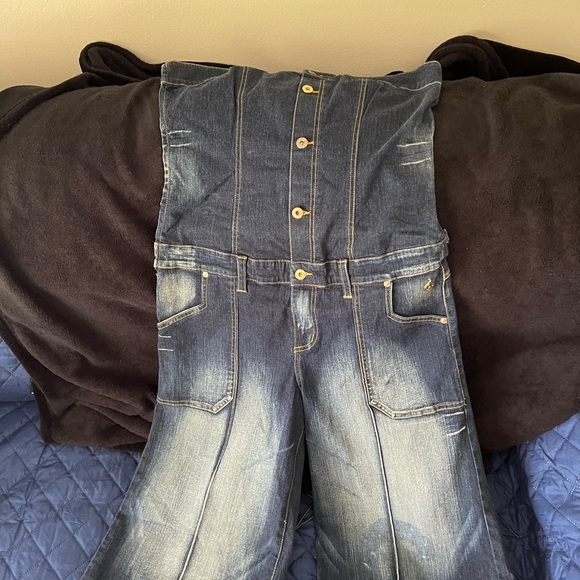 Denim Baby Phat wide leg jumper - Picture 1 of 7